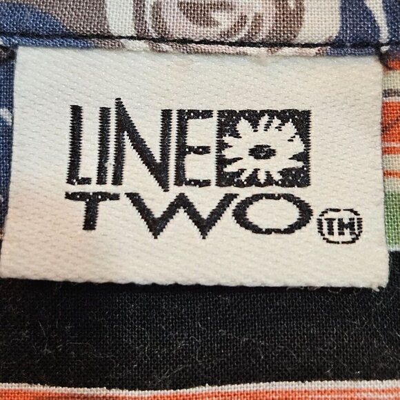 Line Two Vintage Shirt Women's XL Hawaiian Surfboard Rockabilly 50's - Picture 8 of 9